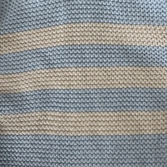 HANNA ANDERSSON Hoodie Cardigan Baby 0-3 50 Organic Cotton Blue Striped Sweater - Picture 6 of 8